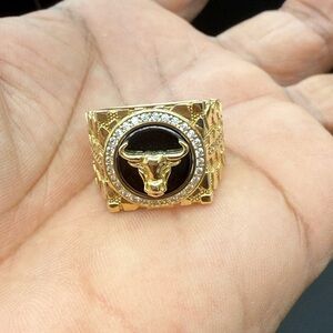10kt Real Gold Bull Mens Ring size 10
